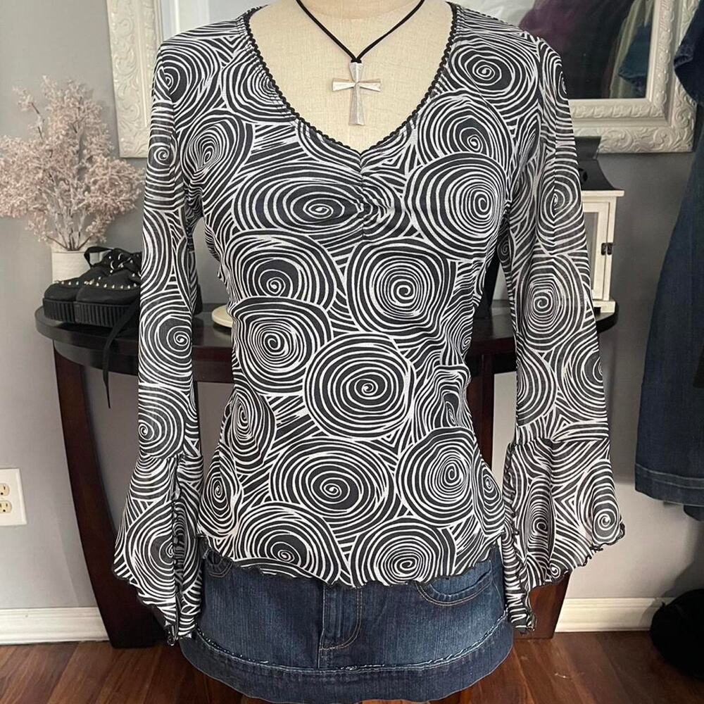 Whimsygoth bell sleeve top
